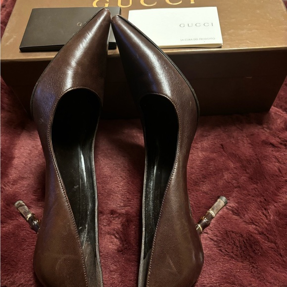 🔥Gucci authentic leather bamboo heel pump. Size 6 - Picture 5 of 10